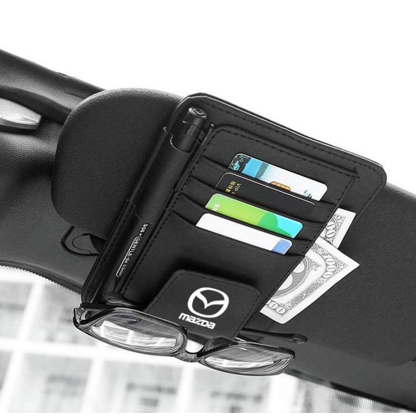Organizador de Cartões para Quebra-Sol de Carro, Suporte de Armazenamento de Cartões para MAZDA 2 3 3MPS 5 6 RX-8 MX-5