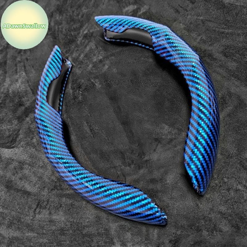ADS 2 Pcs Laser Fibra De Carbono Capa De Volante De Carro 38 Cm Cartão Antiderrapante Auto Alça Booster Protetora BR