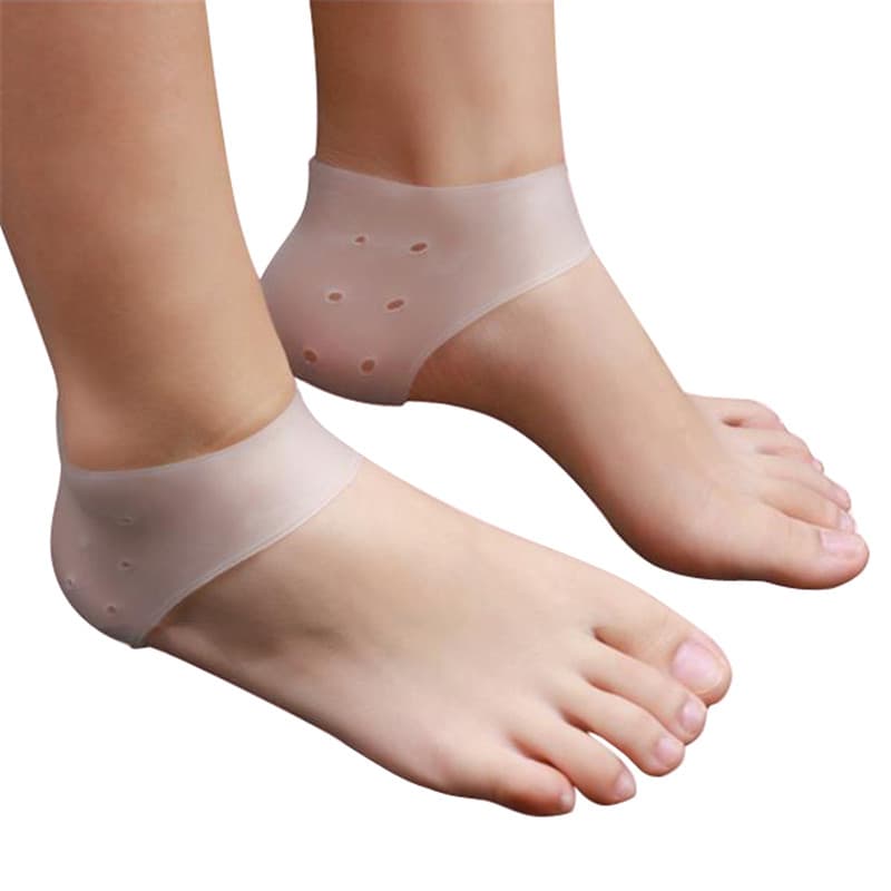 Protetor de tornozelo de silicone macio Anti-desgaste Capa protetora hidratante para pés Protetor de pés hidratante adeq