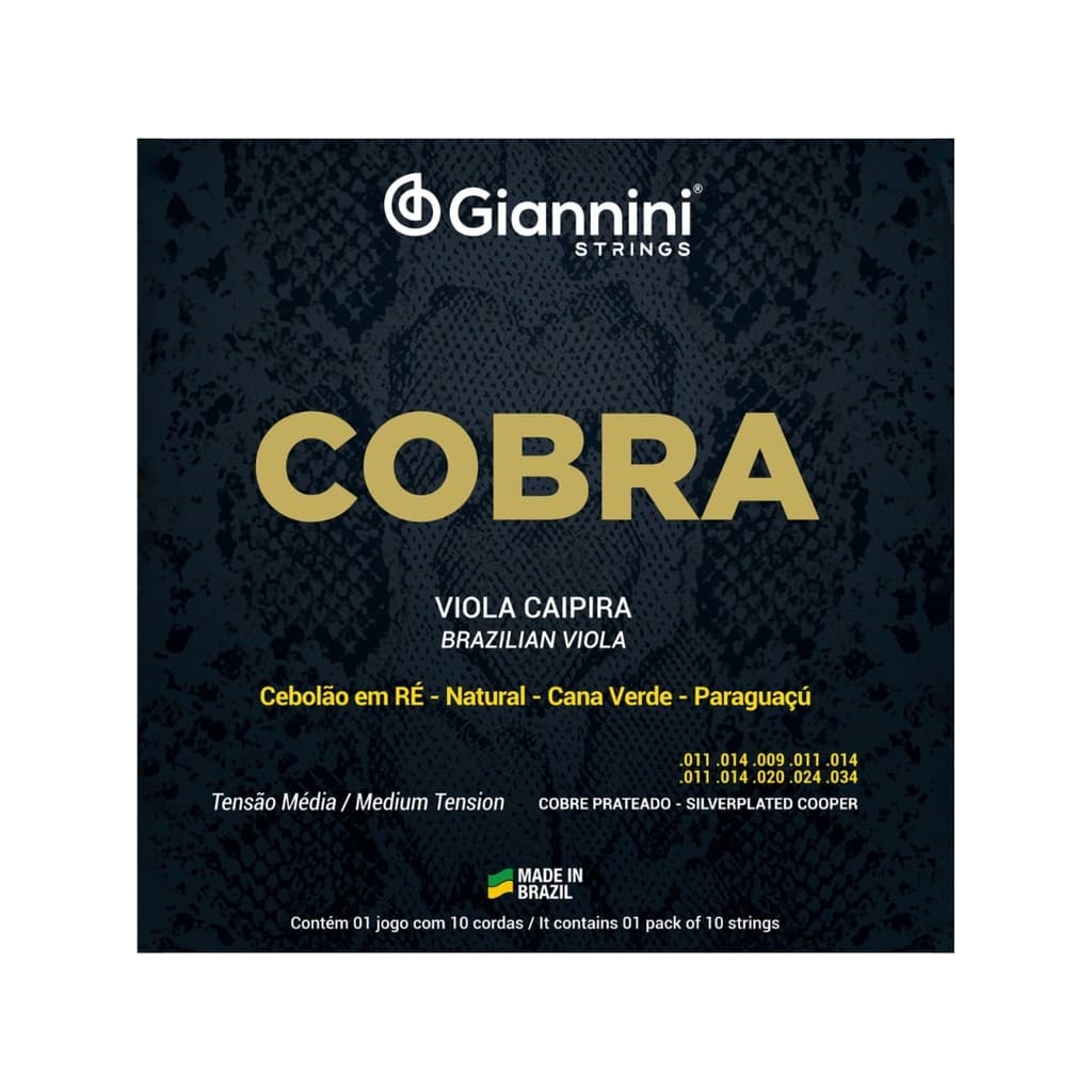 Encordoamento Viola Giannini Cobre Prateado Media Gesvm