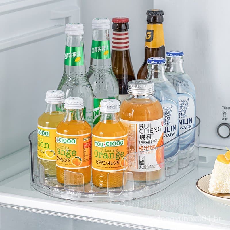 Caixa organizadora de cerveja e bebidas para geladeira, suporte para frascos de temperos para armário de cozinha, bandej
