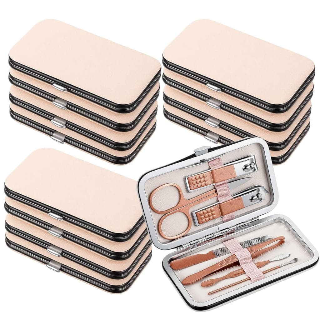 Conjunto de Manicure com 12 Peças, Conjunto de Cortadores de Unhas em Aço Inoxidável, Mini Kit de Manicure, Kit de Cuida