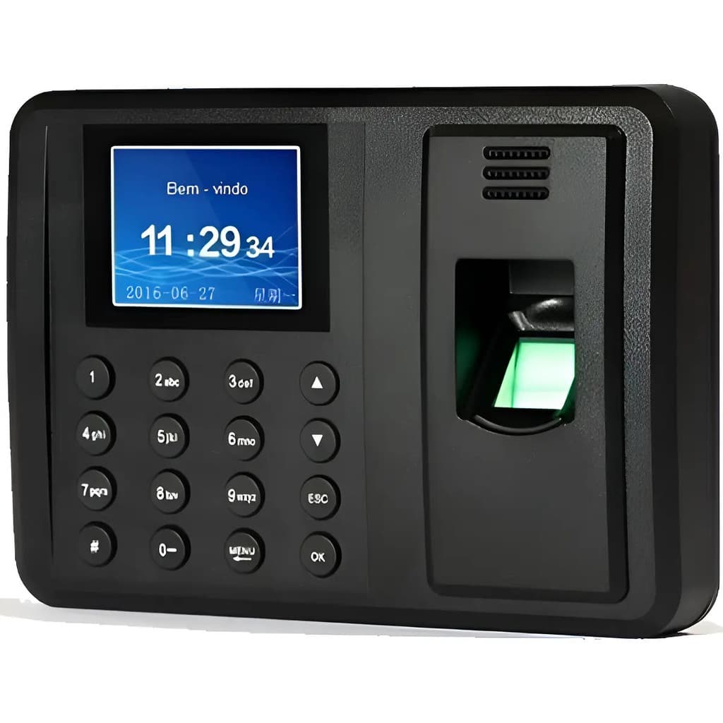 Knup Kp-1028 Relógio Ponto Biométrico Impressão Digital Eletrônico Preto 127/220v