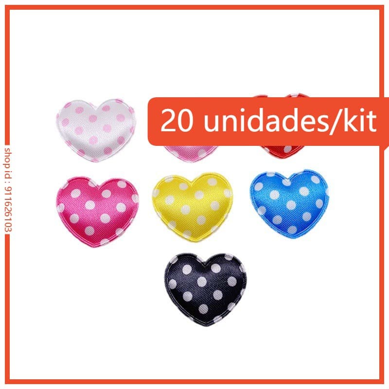 Acessórios de Moda Tecido Bolinha em Forma de Coração DIY Suprimentos para Enfeites de Cabelo