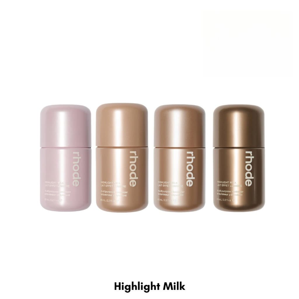 2026 Rhode Highlight Milk 01 Rosa Perolado 02 Champanhe Coleção Verão