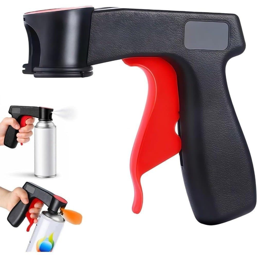 A alça do gatilho da lata de tinta spray é projetada ergonomicamente, tornando-a adequada para trabalhos de pintura em r