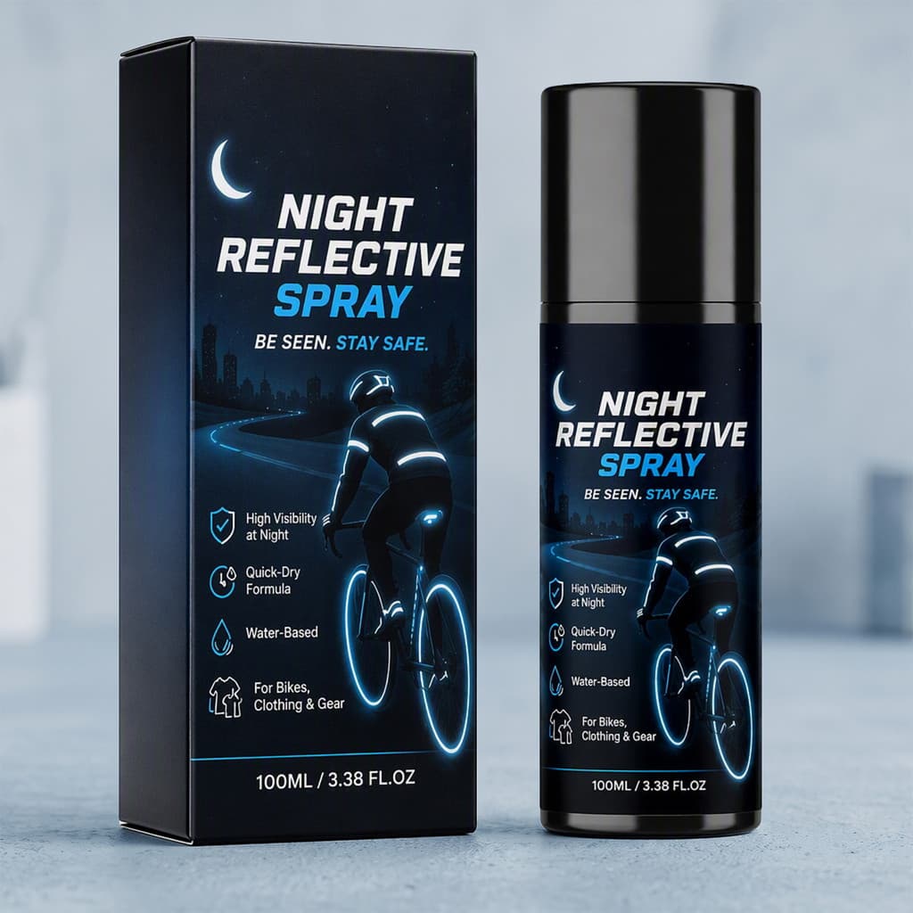 Spray Refletivo Noturno Portátil de Secagem Rápida para Marcação de Grafite em Roupas, Mochilas e Bicicletas para Viagen