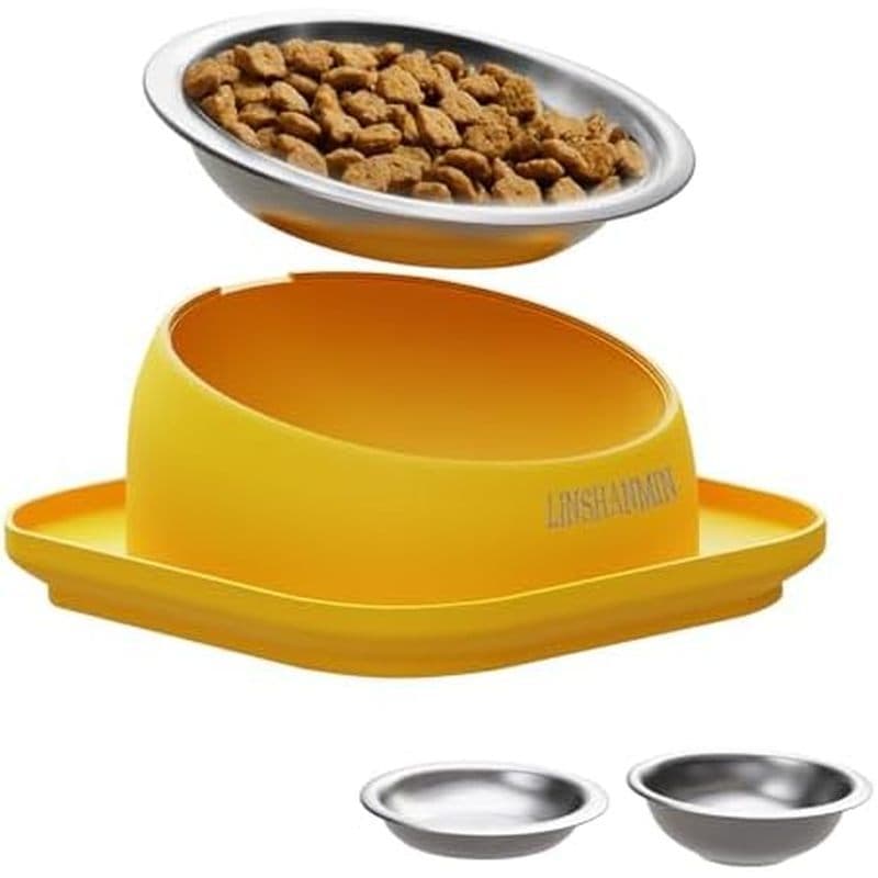 Tigelas Inclinadas Para Comida De Gato , Pratos De Alimentação Gatos , Adequado Bigode , Alimentador De Plástico Plano I
