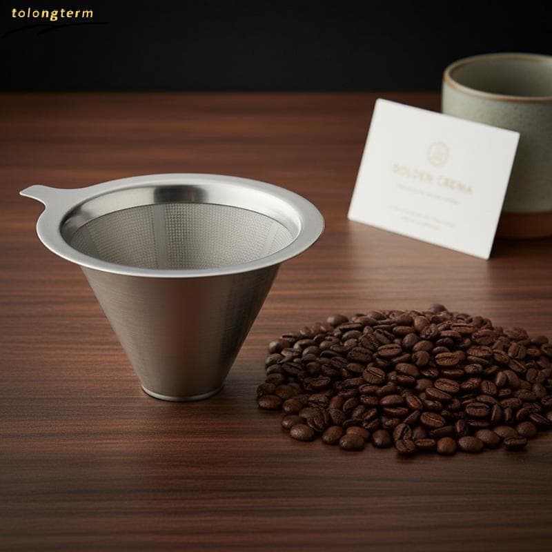 Filtro De Café Reutilizável De Aço Inoxidável , Presente Ideal Sem Papel Para Fãs , Aniversário , Férias , Ocasiões
