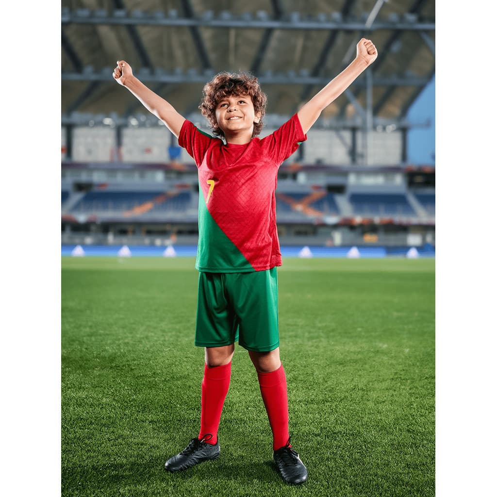 ENVIO EM 24HRS - Kit Conjunto Infantil Juvenil Seleção P0RTUGAL - ENVIO IMEDIATO!!!