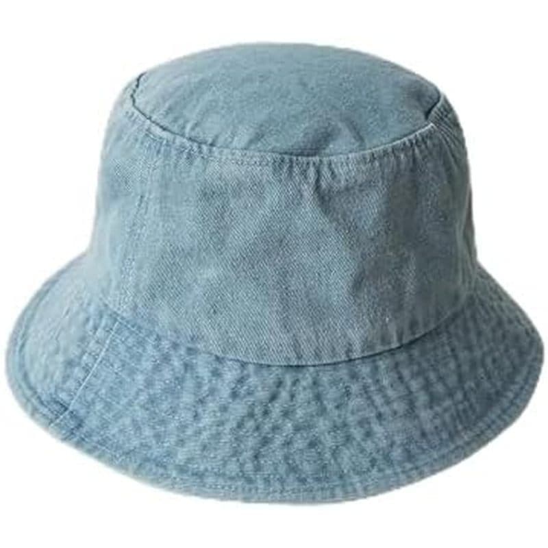 Retro Lavado Cowboy Balde Chapéu Feminino Masculino Aba Larga De Sol Primavera Verão Cor Sólida Denim Pescador Boné