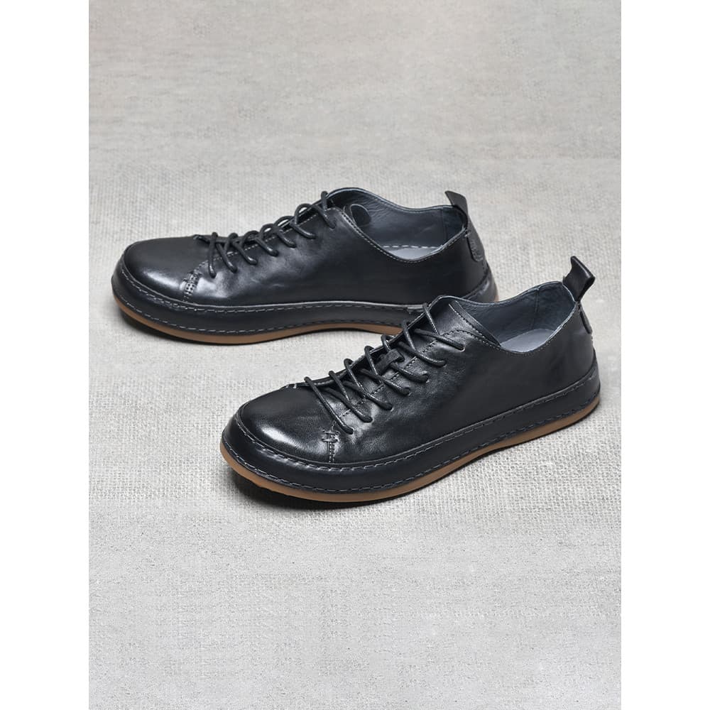 Primavera novo estilo lavado cavalo couro artesanal negócios sapatos de couro Retro angustiado couro genuíno sapatos mas