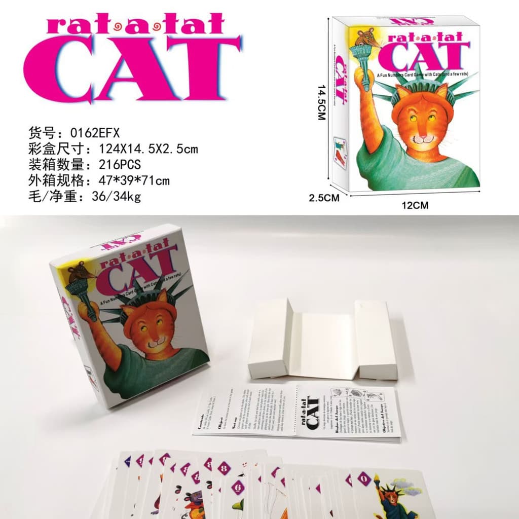 2026 novo estilo inglês francês siciliano rato um tat gato jogo de cartas jogo de tabuleiro festa jogo de tabuleiro20260