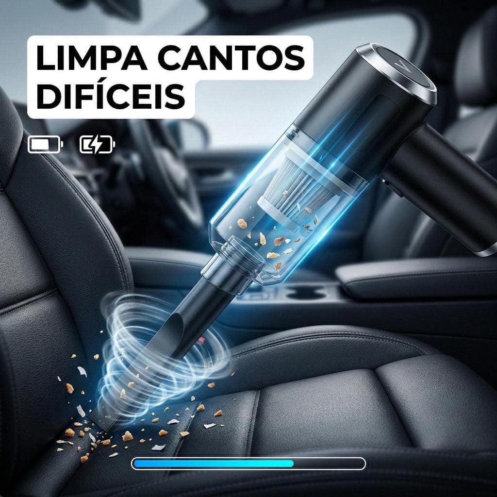 Kit 2 Unidades Aspirador Portátil Sem Fio 3 em 1, ideal para limpar sofás, carros, teclados, gavetas