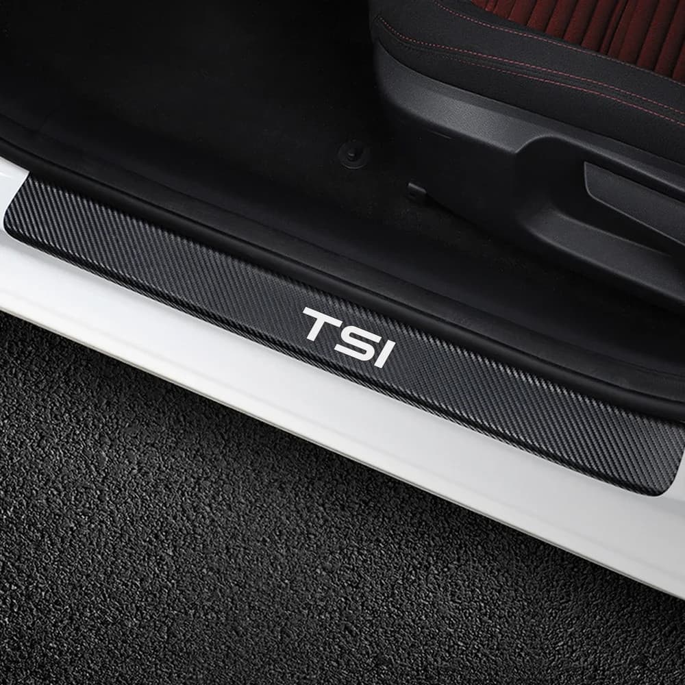 Adesivos Decalque Para Soleira De Porta De Carro , 4 Unidades , Aplicar VW Volkswagen TSI T4 T5 Tiguan Touareg Golf 7 6