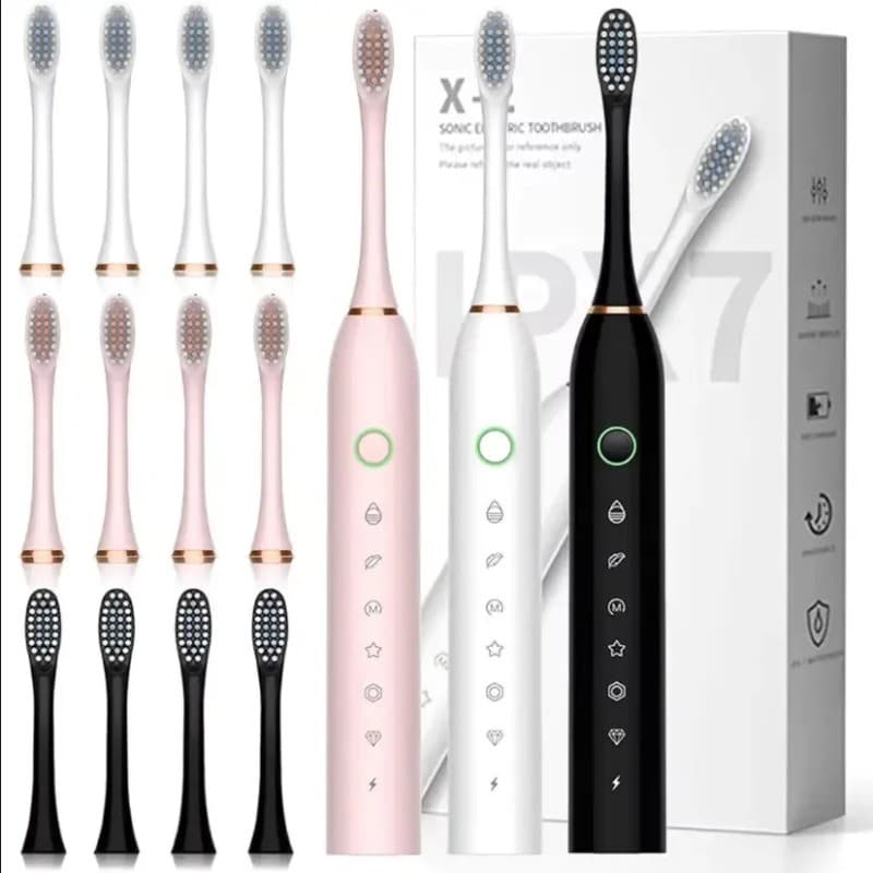 Escova De Dente Elétrica Sônica Recarregável Com Timer 2 Min