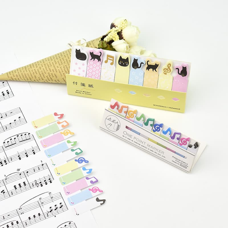Música papelaria nota nota nota nota nota Mini marcador estudante pequeno prêmio presente pontuação de alto passo nota p