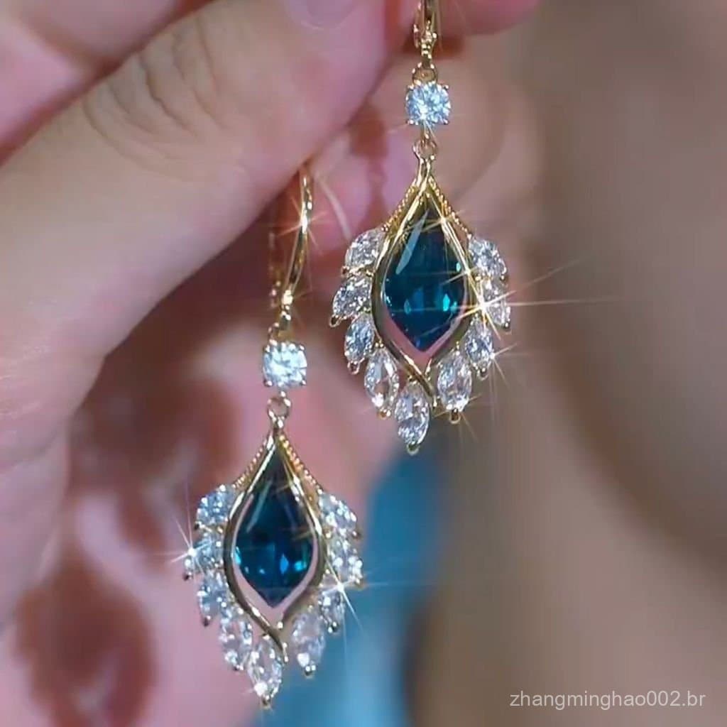 Brincos de orelhas femininos luxuosos de moda amplo braços de orelhas