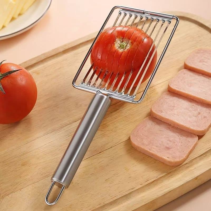 Cortador de presunto, cortador de legumes e frutas para carne fria, cortador de aço inoxidável, utensílio de corte de fr