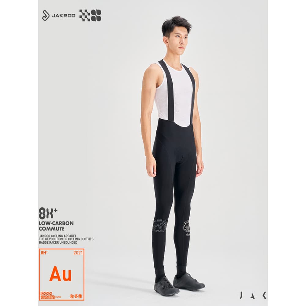 JAKROO JAKROO Outono Inverno EX-ONE Macacão de lã masculino Calças de ciclismo Calças quentes para equipamentos de bicic