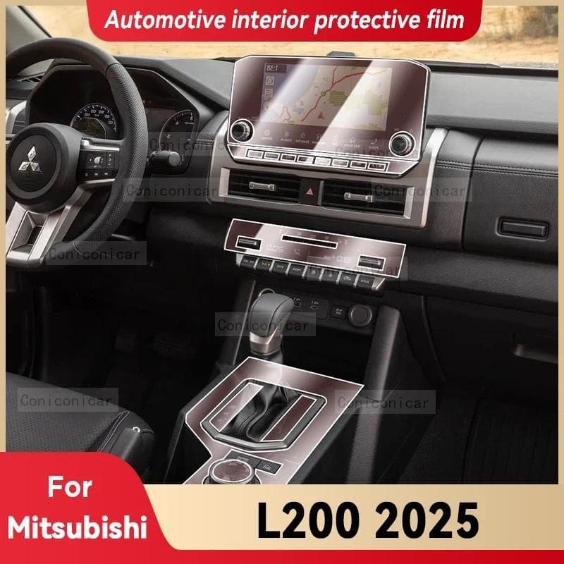 Para Mitsubishi L200 2025 Interior Do Carro Console Central Instrumento Painel Capa Protetora Filme Anti-Risco Adesivo A