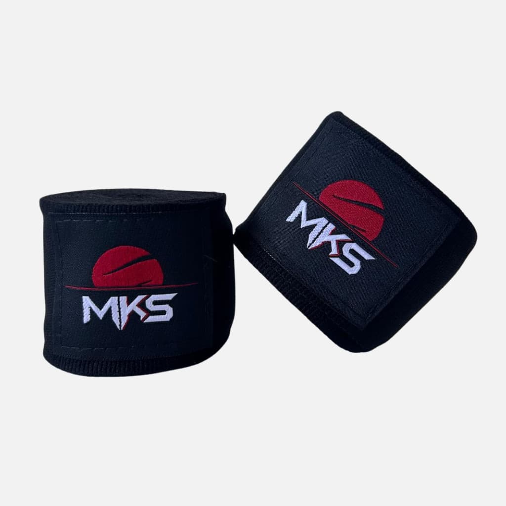 Bandagem Atadura Boxe Muay Thai MMA Kickboxing preta MKS