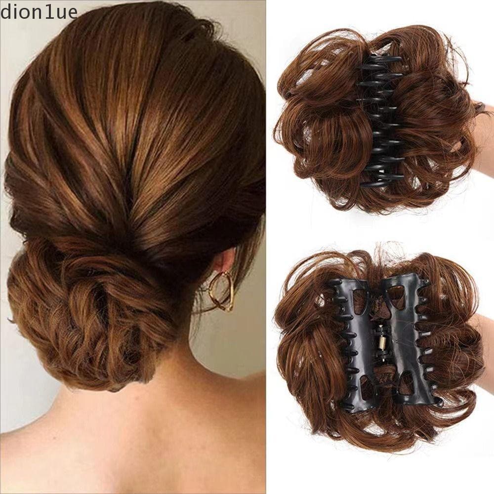 DION1UE Coque De Cabelo Bagunçado , Faixa Curto , Sintético , Elástico , Prendedor De Garra Em Pedaço