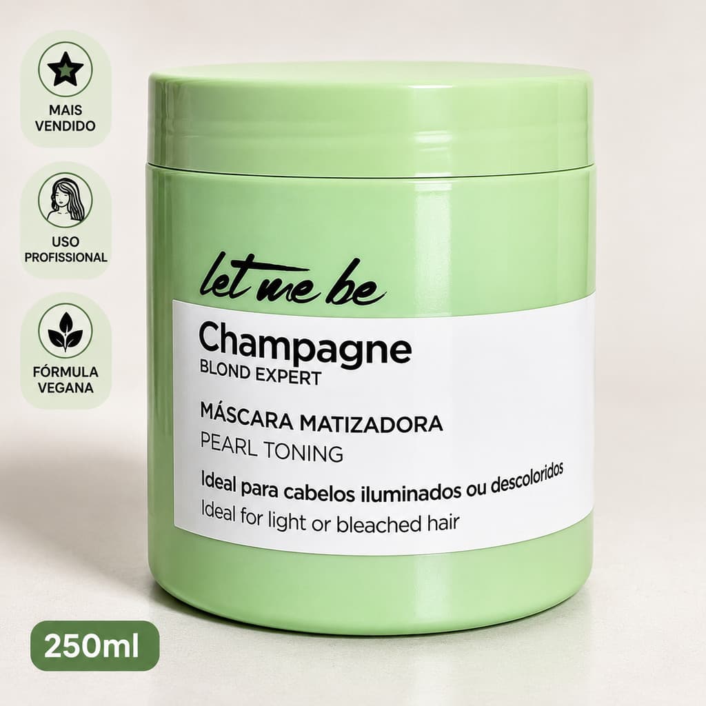 Máscara Matizadora Champanhe Blond Expert Let Me Be 500g Loiros Platinados Sem Amarelado