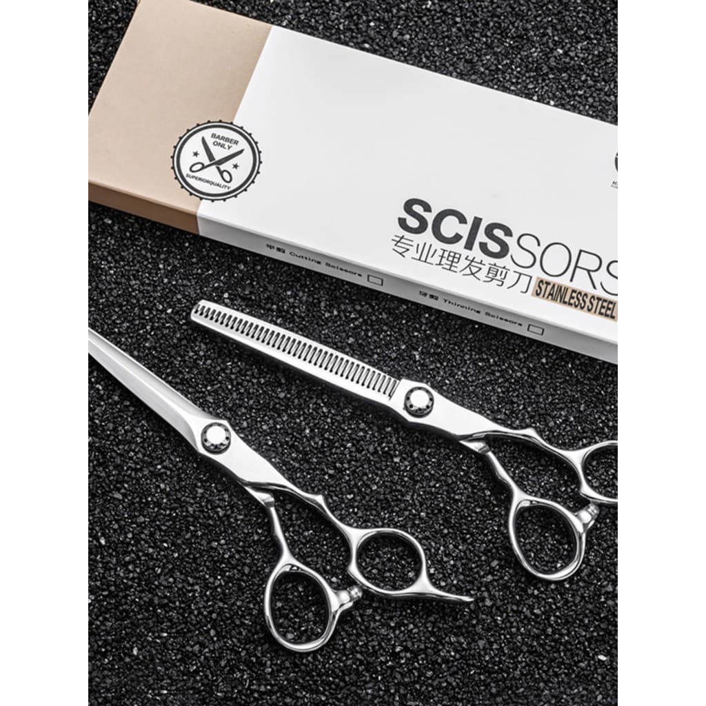 Tesoura profissional para salão de cabeleireiro, tesoura para corte de cabelo doméstico, aço inoxidável, ferramenta útil