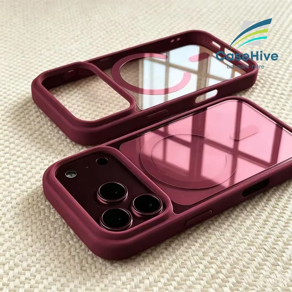 Capa De Telefone Acrílica De Carregamento Magnético Transparente Fina Para iPhone 18 17 16 15 14 13 12 11 Pro Max 14 15