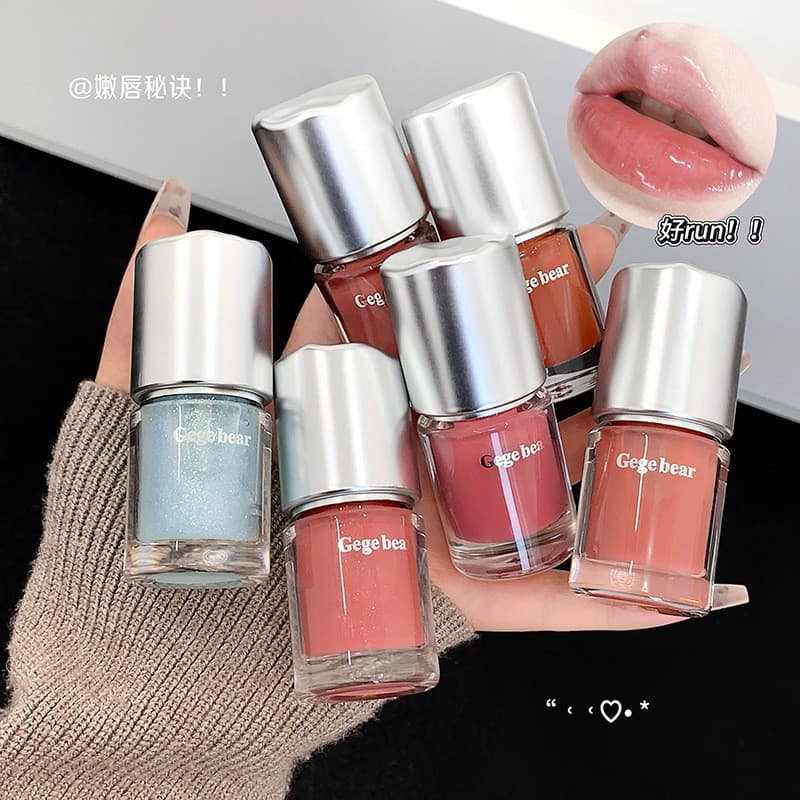 GegeBear toot hidratante cristal transparente brilho labial hidratante vidro toot espelho labial atmosfera maquiagem Nat