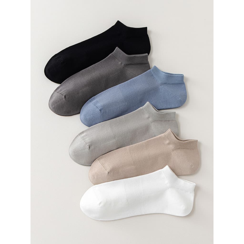 Meias masculinas cor sólida meias desossadas puro algodão desodorante absorvente de suor primavera verão estilo fino res