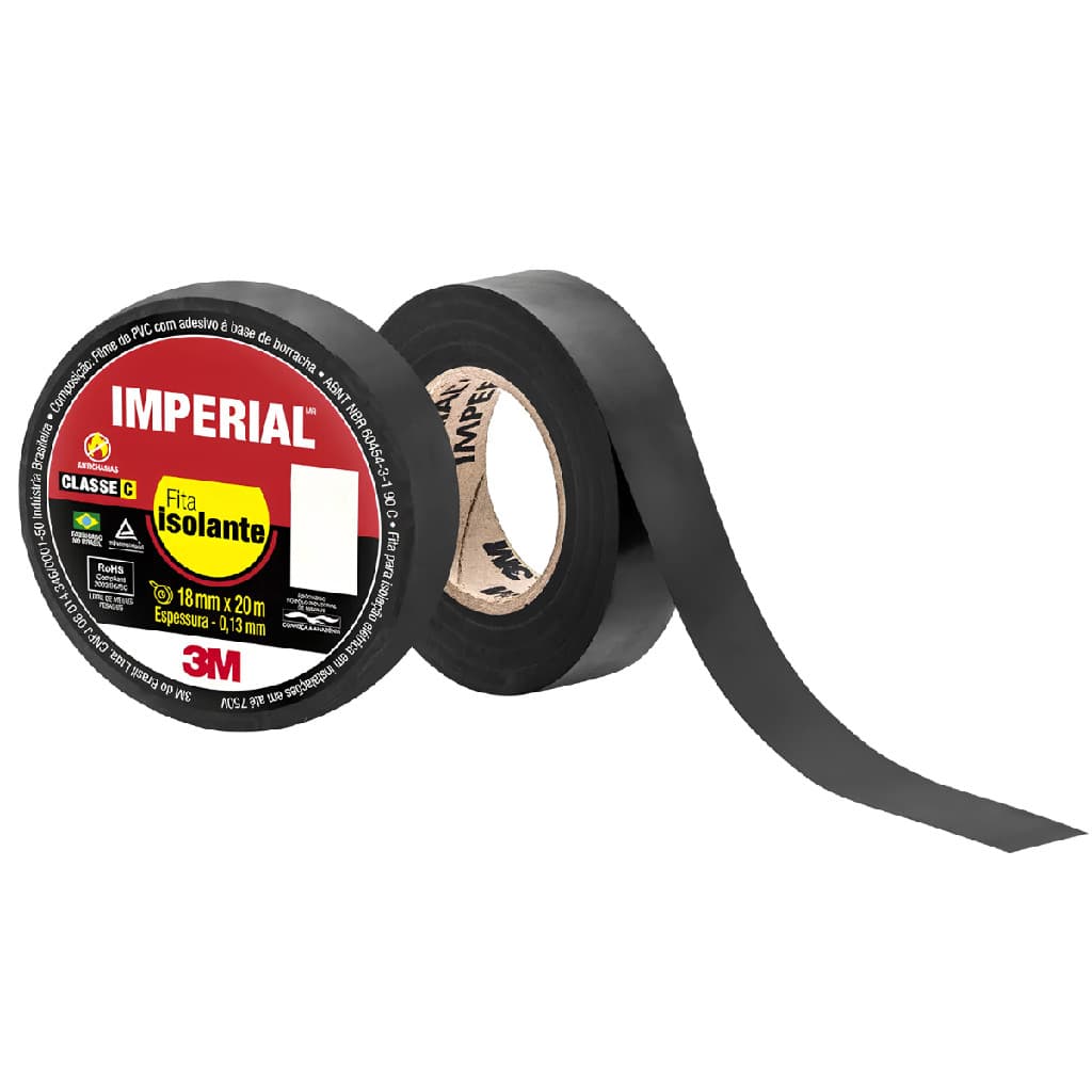 Fita Isolante 3M Imperial 18mm X 20m Preto