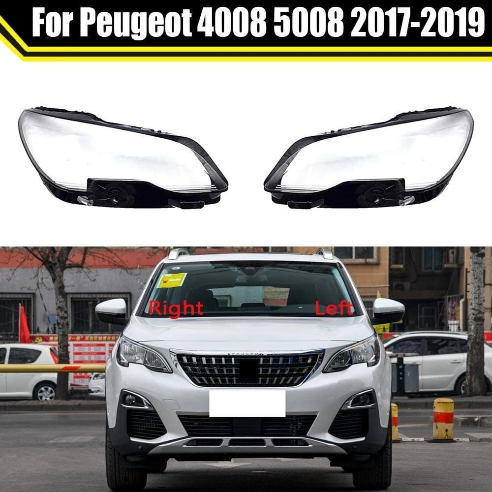 Tampas De Luz Automática Para Peugeot 4008 5008 2017 2018 2019 Capa Do Farol Carro Transparente Abajur Caso Da Lâmpada L