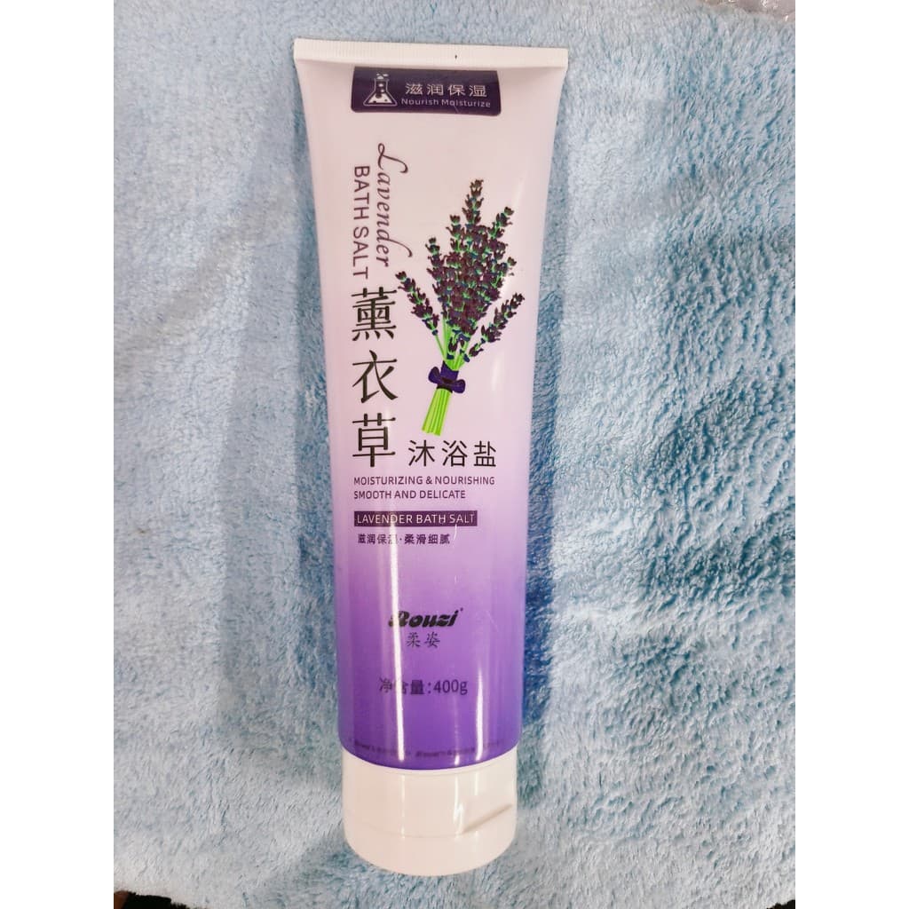 Sal de banho macio de lavanda 400g esfoliante hidratante hidratante centro de banho banho banho familiar de Hotel