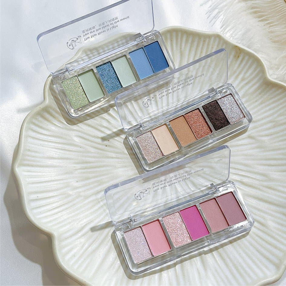 JADED JADED Jiada Paleta de sombras inteligente de seis cores Dopamina Legal Azul Verde Rosa Série Barato Régua Portátil