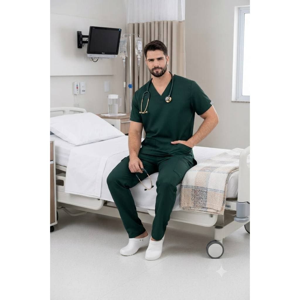 Pijama Cirúrgico Masculino Scrub Hospitalar Unissex Enfermeiro Veterinario Cuidador