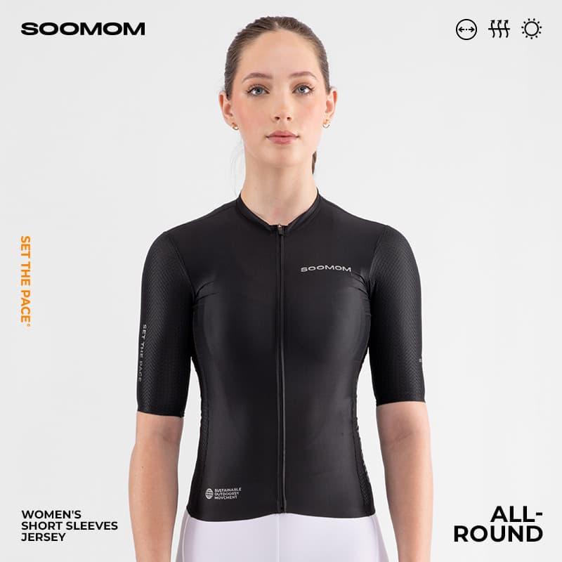SOOMOM | Camisa feminina de ciclismo para bicicleta de estrada, Top feminino de manga curta de verão respirável