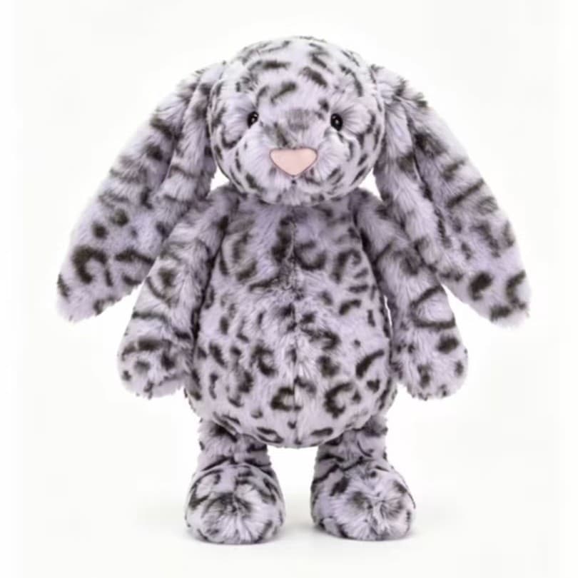 Britânico jellycat novo produto bonnie coelho neve leopardo impressão coelho criativo calmante boneca bonito bonnie coel
