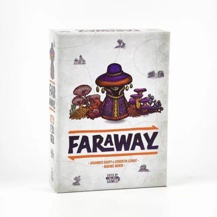 Faraway - Jogo de Mesa Totalmente em Inglês: Explorando Terras Distantes, Jogo de Cartas de Estratégia Leve para Festas-