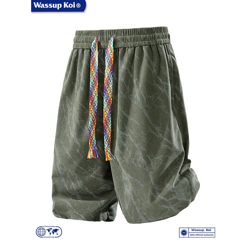 WASSUP KOI Joint Shorts Masculino Verão 2025 Novo Estilo Calças Casuais Padrão Relâmpago Calças de Cinco Pontos