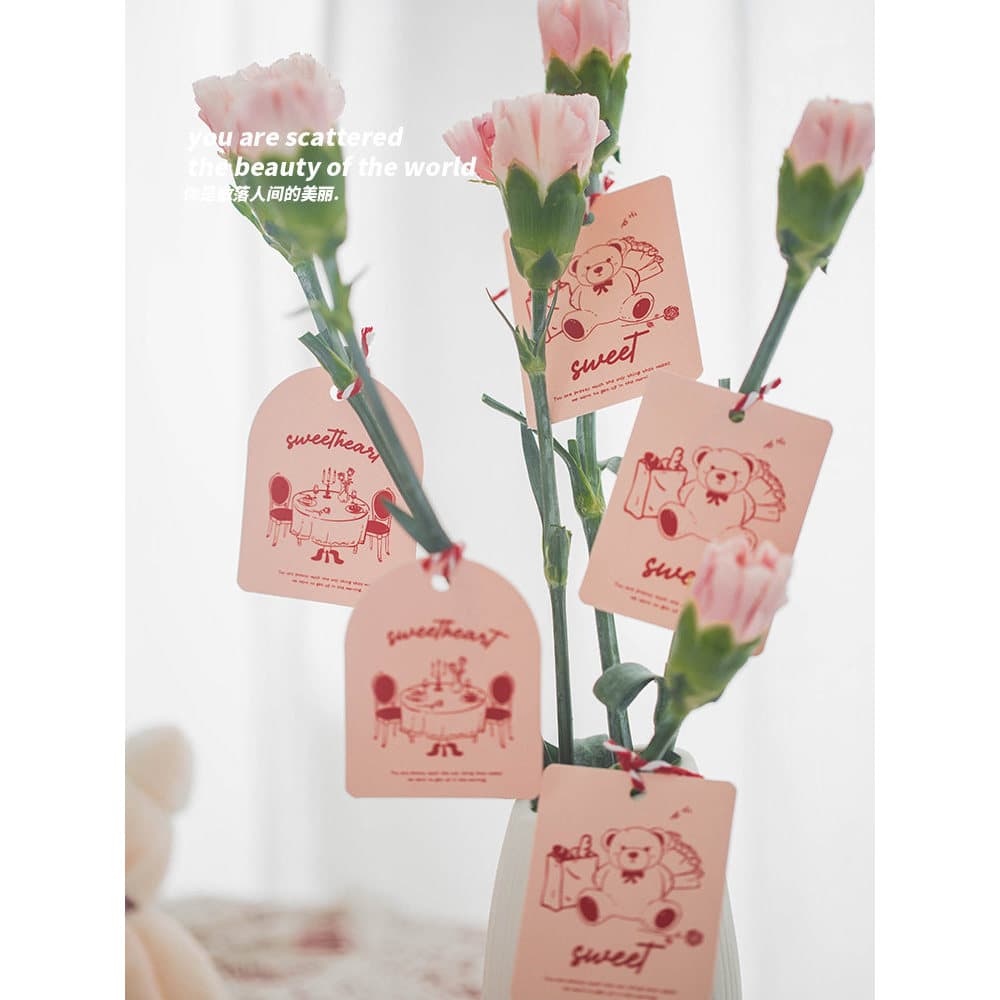 Dia dos namorados 520 etiqueta do dia das mães cartão de felicitações meninas criativo pequeno cartão decoração ornament
