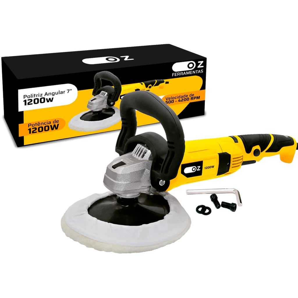 Politriz Automotiva Angular 220v Ozline Profissional 7 Pol 1200w