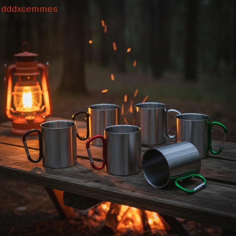 [dddxcemmes] Caneca De Café De Montanhismo De Aço Inoxidável De Parede Dupla À Prova De Vazamentos Para Manter O Copo De