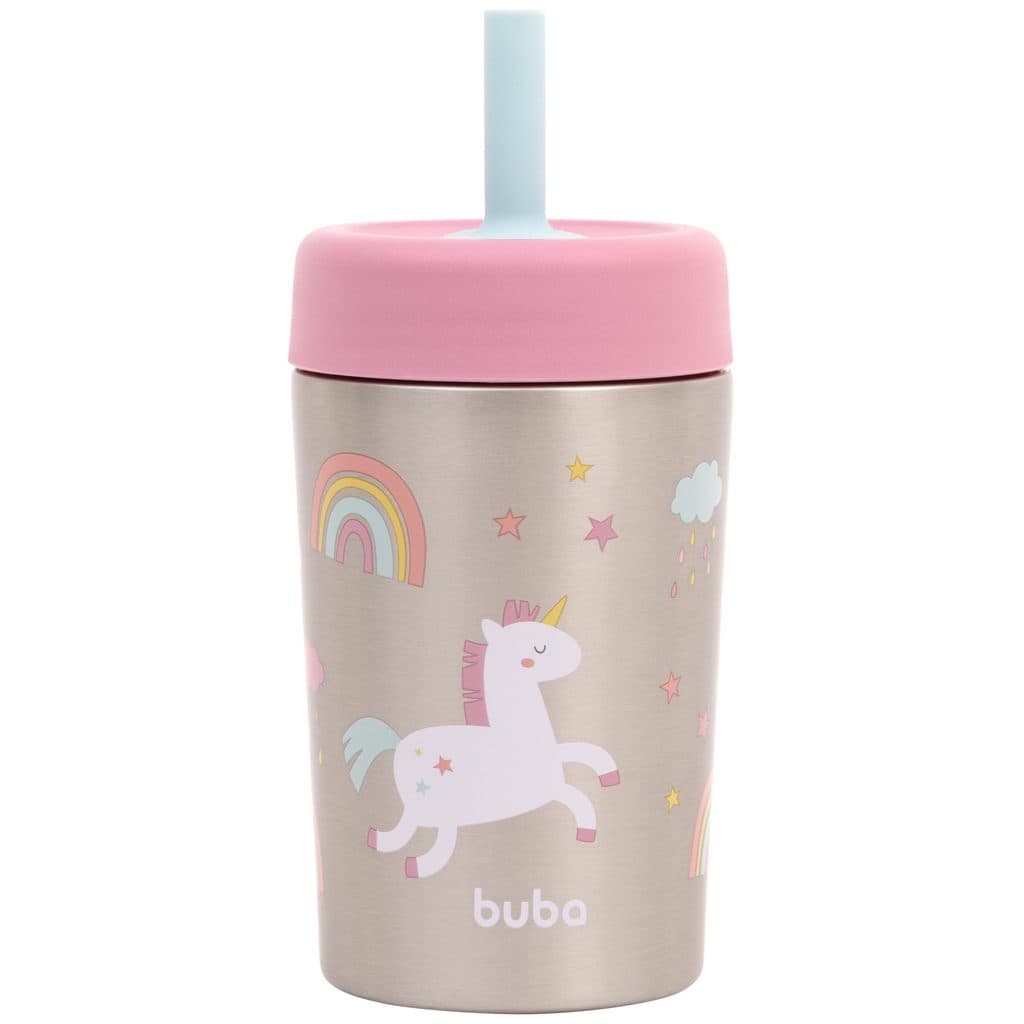Copo Térmico Magic Unicórnio Antivazamento - Buba - Rosa