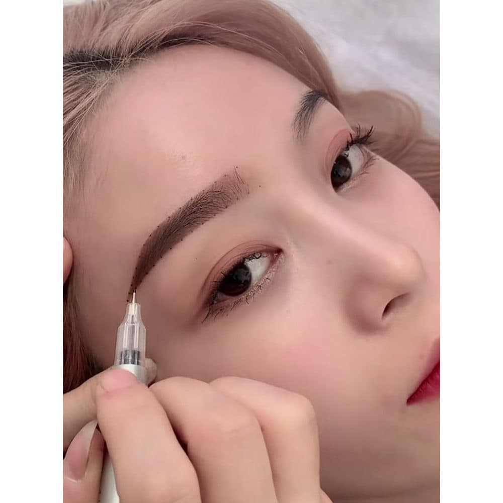 Tatuagem dedicada marcador caneta quadro fixo estilo caneta à prova dwaterproof água limpar caneta forma sobrancelha apl