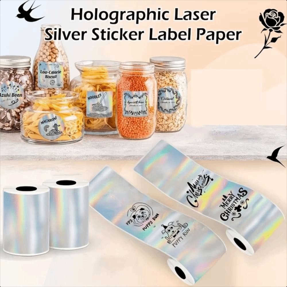 Papel Térmico Holográfico , Papéis De Impressora Térmica De Cores HD Vibrantes , Acabamento Liso Premium