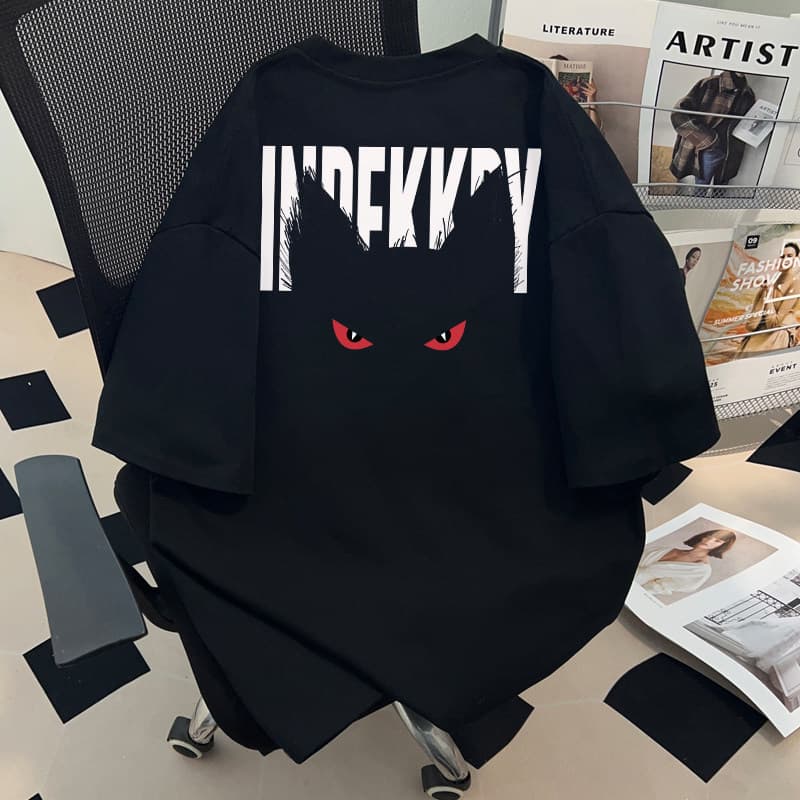2026 verão camiseta Street wear de manga curta das mulheres dos homens Casual wear meia manga casal usar ins puro algodã