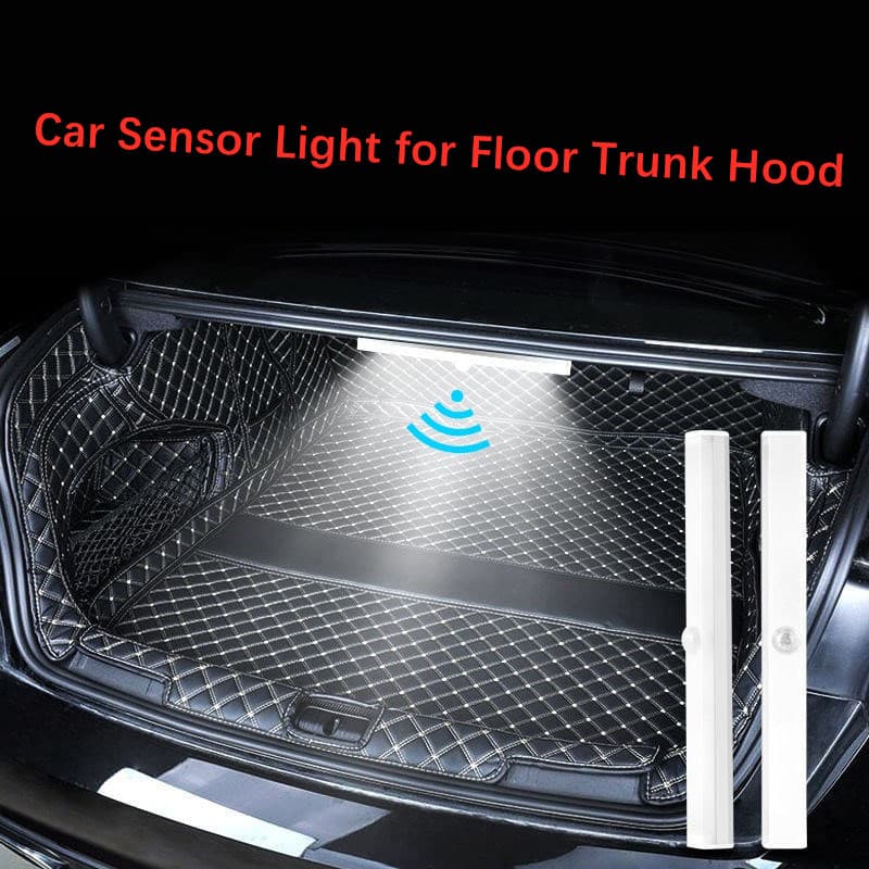 Luz de Sensor para Carro para Capô, Porta-malas, Piso, Barra de Indução Automática Recarregável por USB, Lâmpada Magnéti