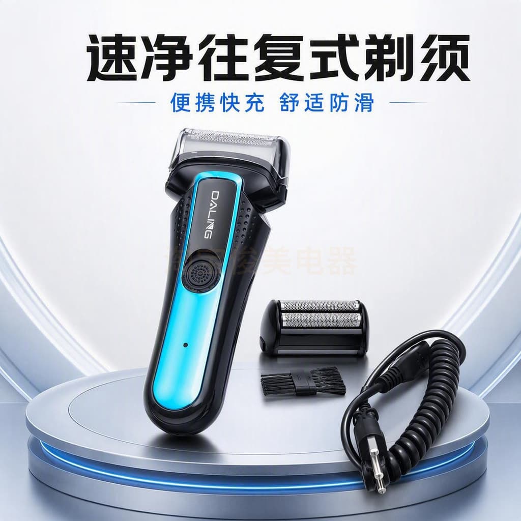 barbeador eletrico masculino DALING barbeador elétrico alternativo masculino carga rápida lâmina de aço inoxidável antid